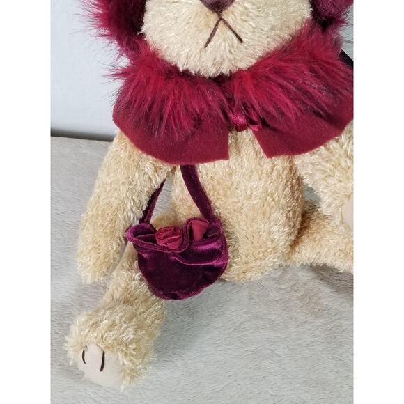 Ruby Brass Button Bears Teddy Bear 2004 Handcrafted 13" The Bear of Happiness - Picture 12 of 13